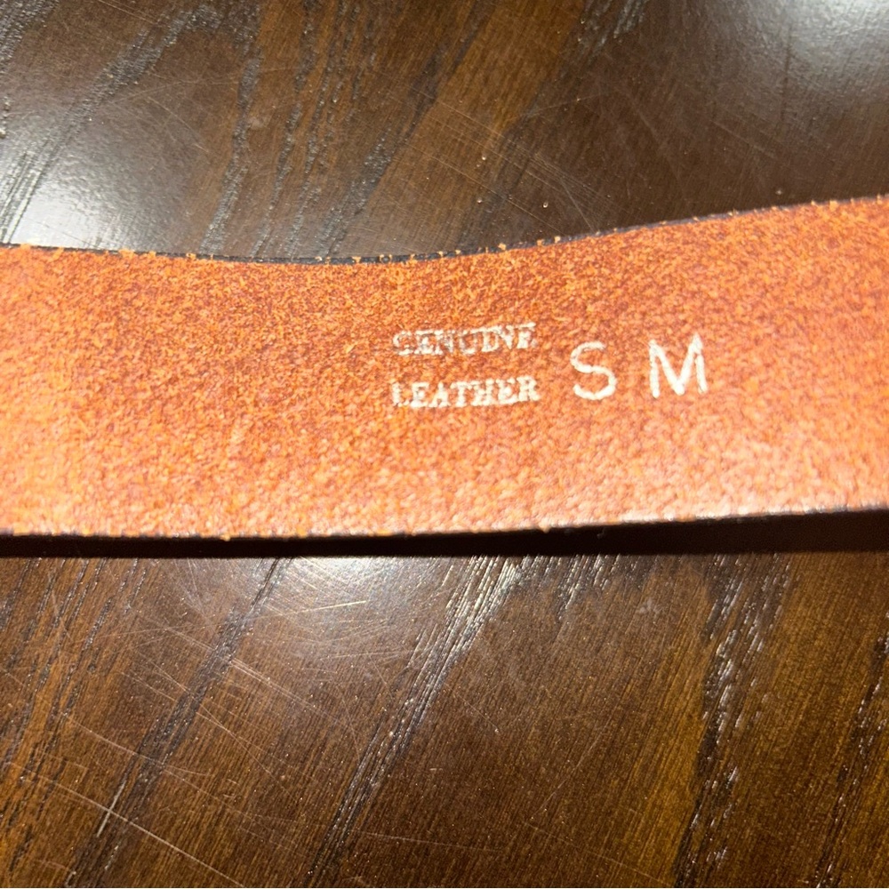 Leather Belt with Roses small/medium - Picture 6 of 8